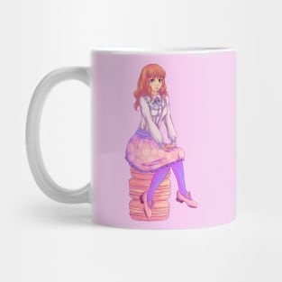 Pink Macaron Girl Mug